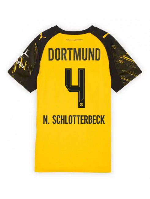 Zenske Futbalové oblečenie Borussia Dortmund Nico Schlotterbeck #4 2025-26 Krátky Rukáv - Domáci Zenske Futbalové oblečenie Borussia Dortmund Nico Schlotterbeck #4 2025-26 Krátky Rukáv - Domáci